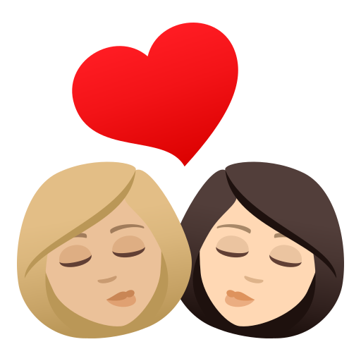 Kiss: Woman, Woman, Medium-Light Skin Tone, Light Skin Tone, the design in this release
