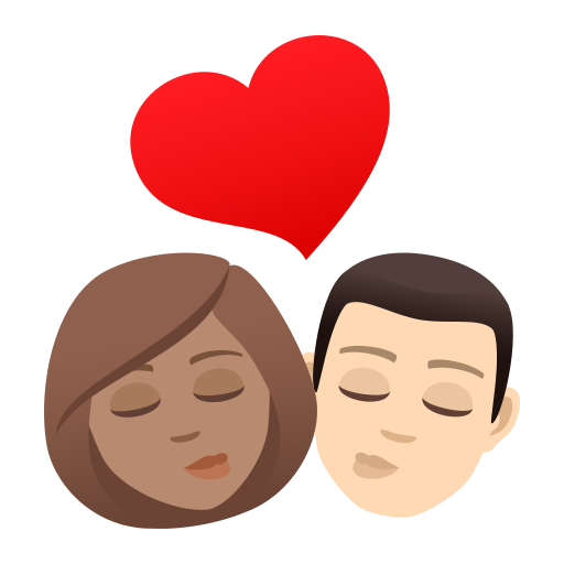 Kiss: Woman, Man, Medium Skin Tone, Light Skin Tone, the design in this release