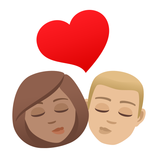 Kiss: Woman, Man, Medium Skin Tone, Medium-Light Skin Tone, the design in this release