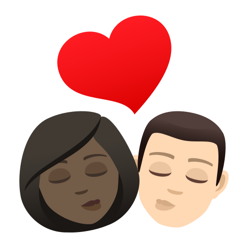 Kiss: Woman, Man, Dark Skin Tone, Light Skin Tone, the design in this release