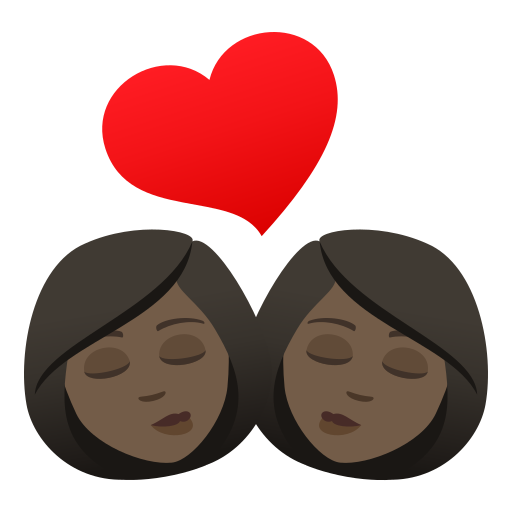 Kiss: Woman, Woman, Dark Skin Tone, the design in this release
