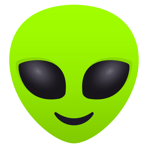 Alien as drawn by JoyPixels in 6.5