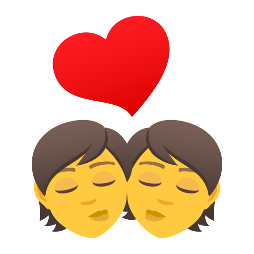 Kiss as drawn by JoyPixels in 6.5