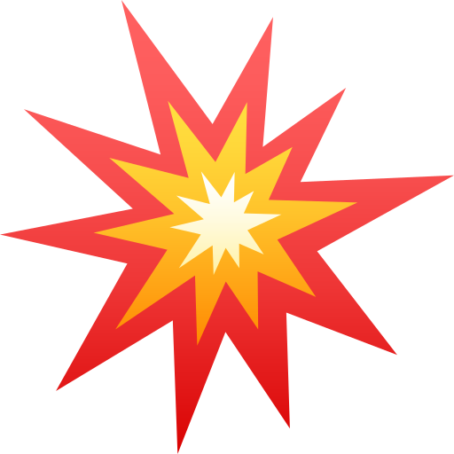 Collision as drawn by JoyPixels in 6.5