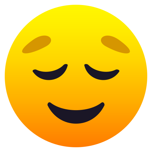 Relieved Face as drawn by JoyPixels in 6.5