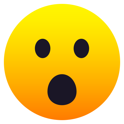 Face with Open Mouth as drawn by JoyPixels in 6.5
