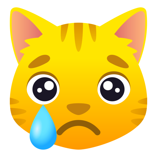 Crying Cat as drawn by JoyPixels in 6.5