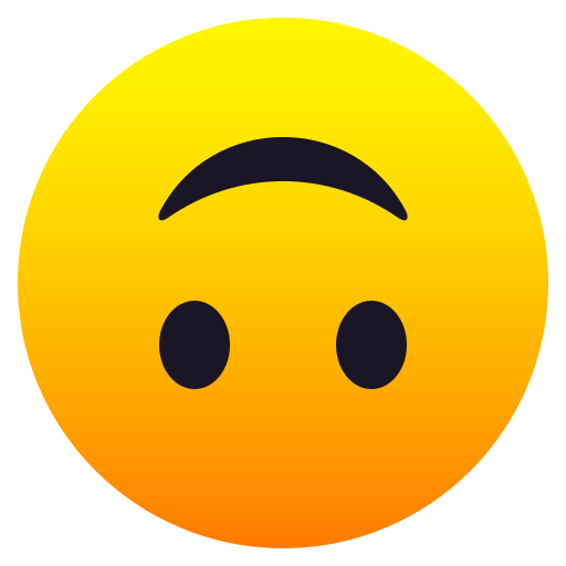 Upside-Down Face as drawn by JoyPixels in 6.5