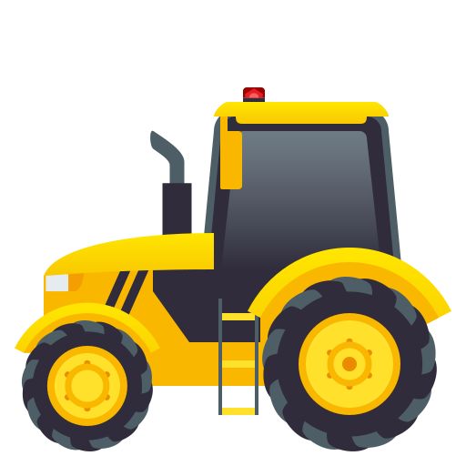 Tractor as drawn by JoyPixels in 6.5