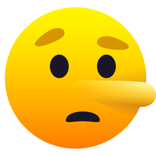 Lying Face as drawn by JoyPixels in 6.5