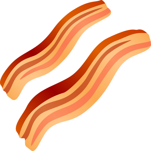 Bacon as drawn by JoyPixels in 6.5