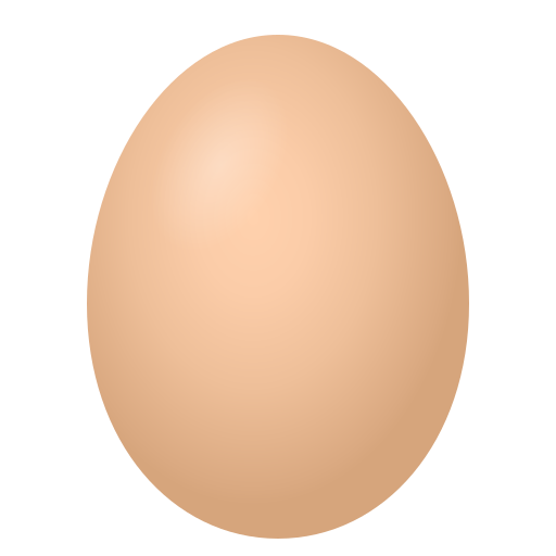 Egg as drawn by JoyPixels in 6.5