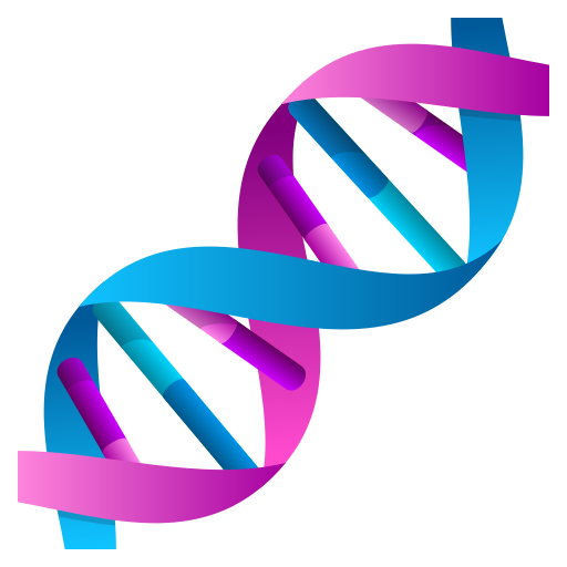 Dna as drawn by JoyPixels in 6.5
