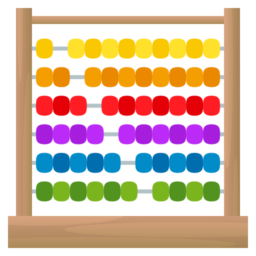Abacus as drawn by JoyPixels in 6.5