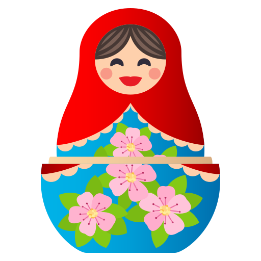 Nesting Dolls as drawn by JoyPixels in 6.5
