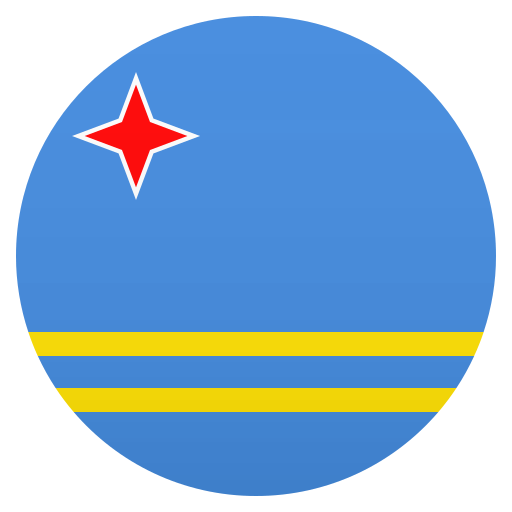 Flag: Aruba as drawn by JoyPixels in 6.6