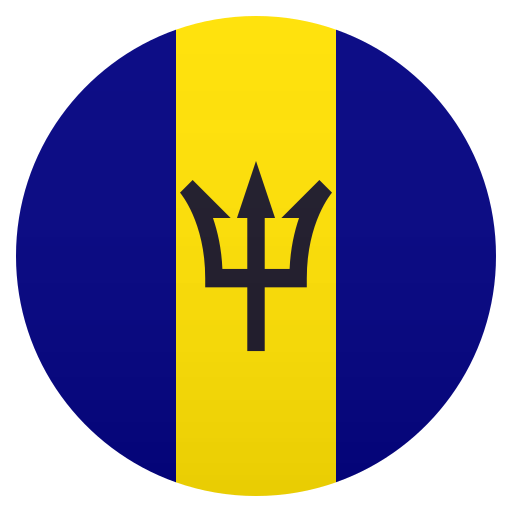 Flag: Barbados as drawn by JoyPixels in 6.6