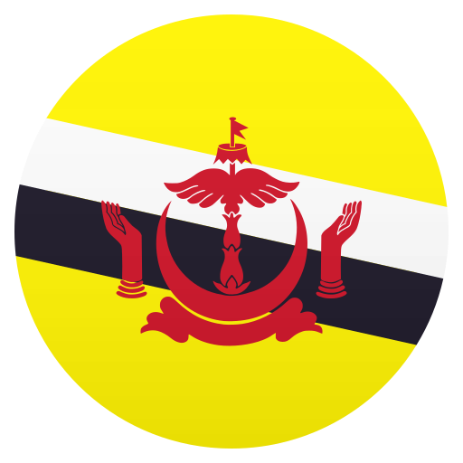 Flag: Brunei as drawn by JoyPixels in 6.6