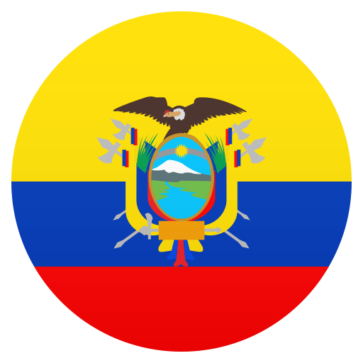 Flag: Ecuador as drawn by JoyPixels in 6.6