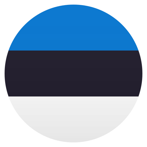 Flag: Estonia as drawn by JoyPixels in 6.6