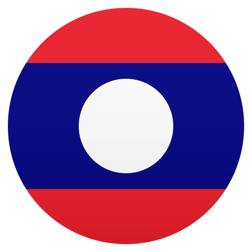 Flag: Laos as drawn by JoyPixels in 6.6