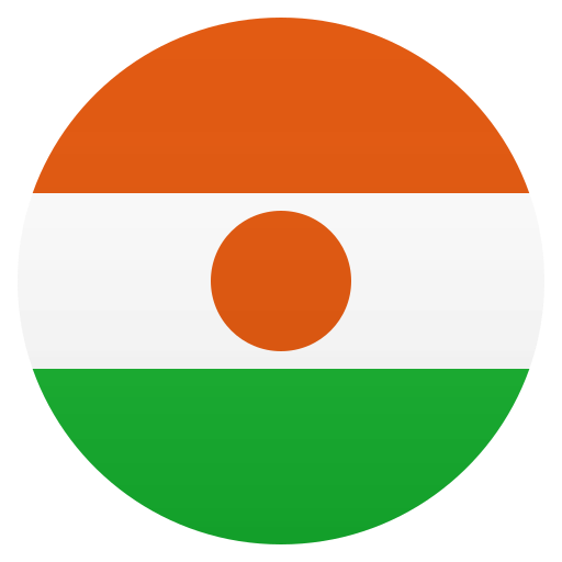 Flag: Niger as drawn by JoyPixels in 6.6