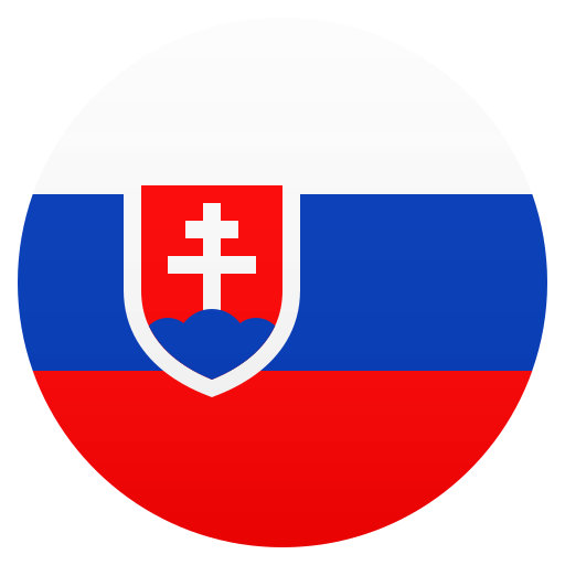 Flag: Slovakia as drawn by JoyPixels in 6.6