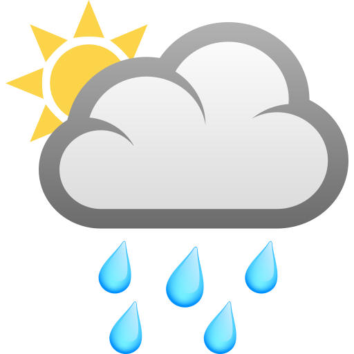 Sun Behind Rain Cloud as drawn by JoyPixels in 6.6