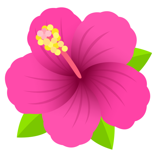Hibiscus as drawn by JoyPixels in 6.6