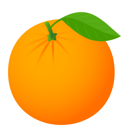 Tangerine as drawn by JoyPixels in 6.6