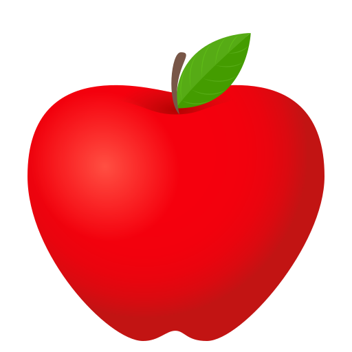 Red Apple as drawn by JoyPixels in 6.6
