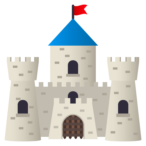 Castle as drawn by JoyPixels in 6.6