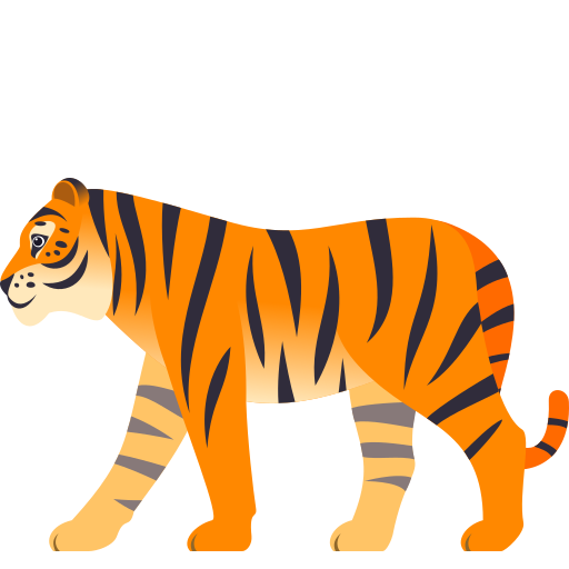 Tiger as drawn by JoyPixels in 6.6