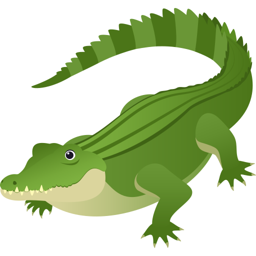 Crocodile as drawn by JoyPixels in 6.6