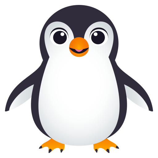 Penguin as drawn by JoyPixels in 6.6