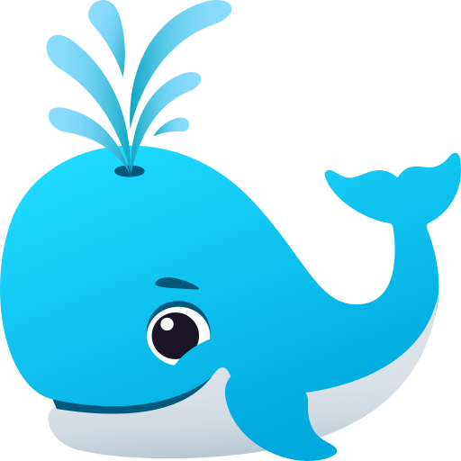 Spouting Whale as drawn by JoyPixels in 6.6