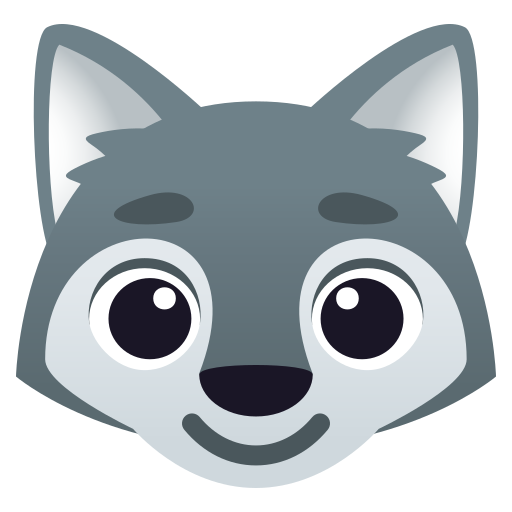 オオカミの顔 as drawn by JoyPixels in 6.6