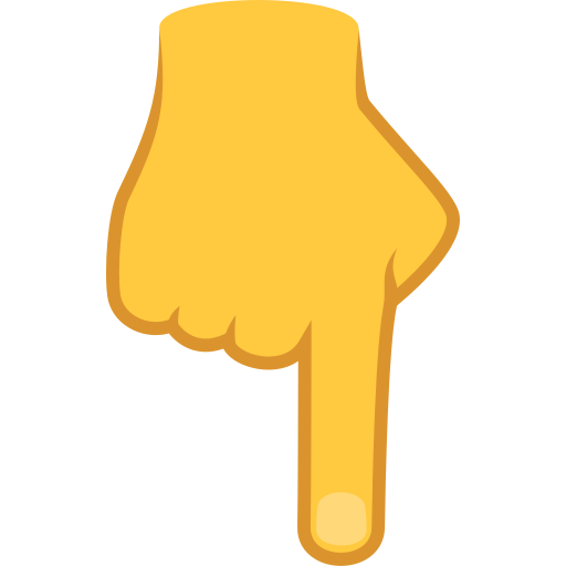 Backhand Index Pointing Down, the previous design