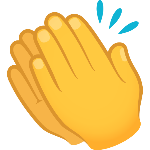 Clapping Hands as drawn by JoyPixels in 6.6