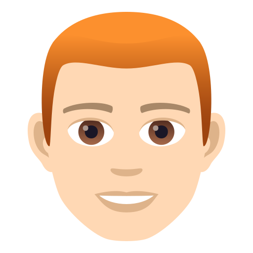 Man: Light Skin Tone, Red Hair, the previous design