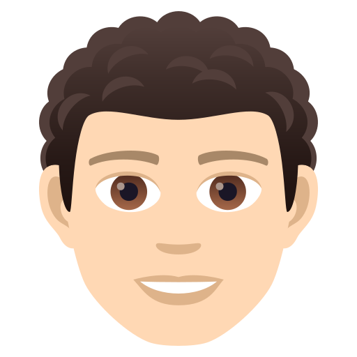 Man: Light Skin Tone, Curly Hair, the previous design