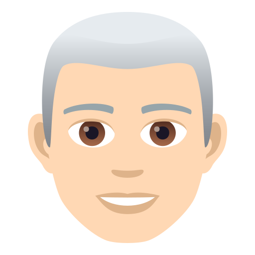 Man: Light Skin Tone, White Hair, the previous design