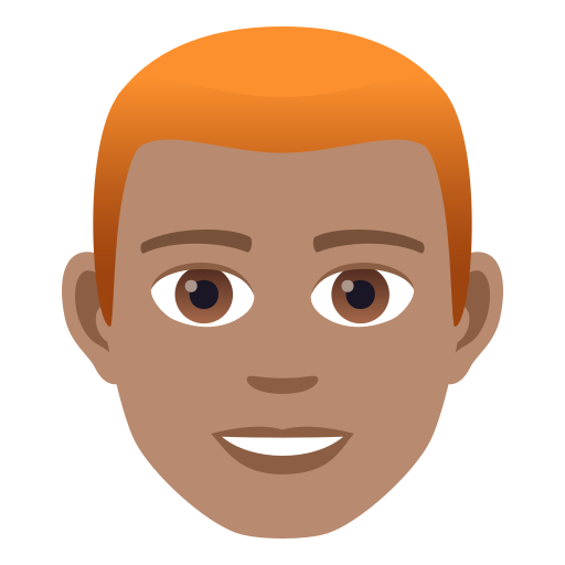 Man: Medium Skin Tone, Red Hair, the previous design