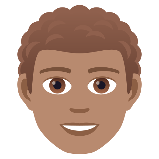 Man: Medium Skin Tone, Curly Hair, the previous design
