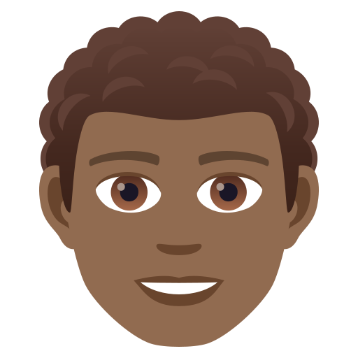 Man: Medium-Dark Skin Tone, Curly Hair, the previous design
