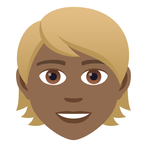 Person: Medium-Dark Skin Tone, Blond Hair, the previous design