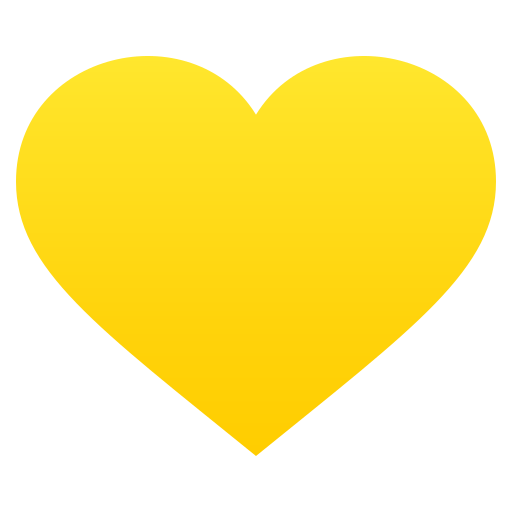 Yellow Heart as drawn by JoyPixels in 6.6