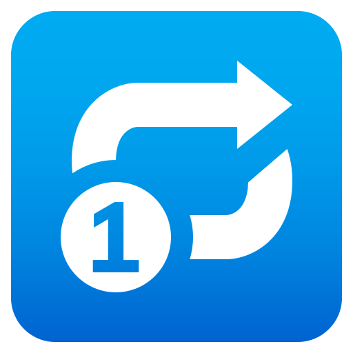 Repeat Single Button as drawn by JoyPixels in 6.6