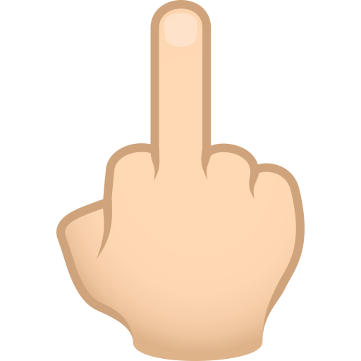Middle Finger: Light Skin Tone, the previous design