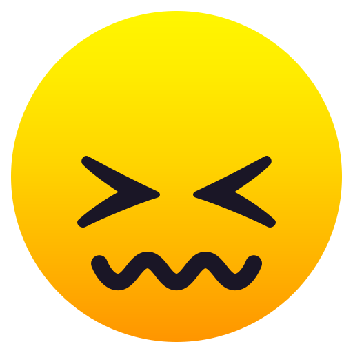 Confounded Face as drawn by JoyPixels in 6.6
